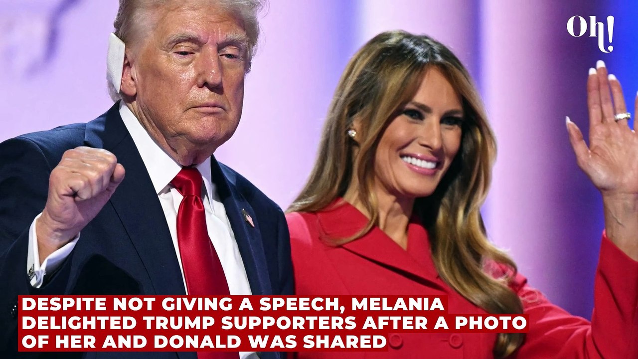 Donald and Melania Trump share rare PDA moment as the latter makes first campaign appearance