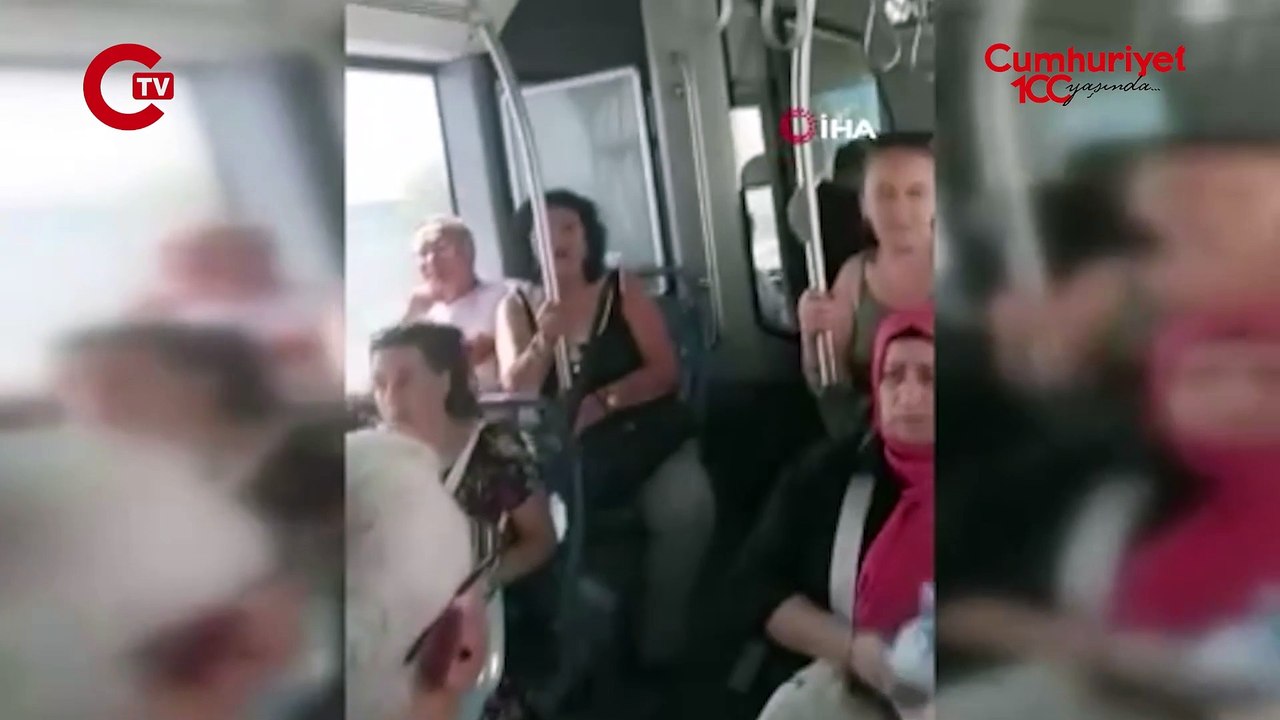 Otobüste yer kavgası 'Raporluyum vururum seni'