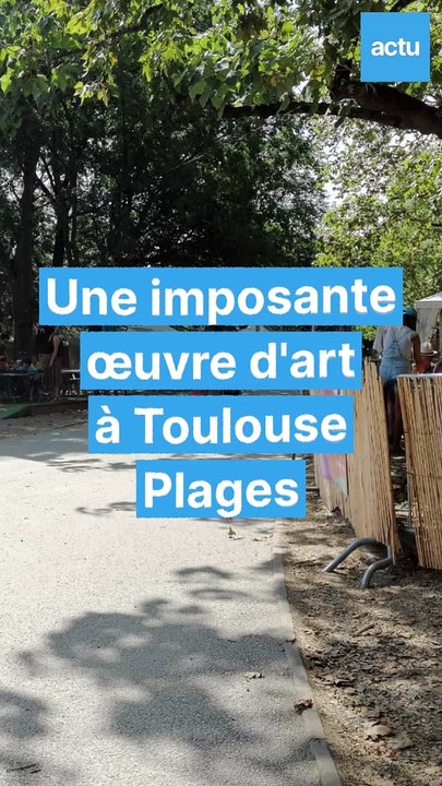 Une fresque au sol géante à Toulouse Plages