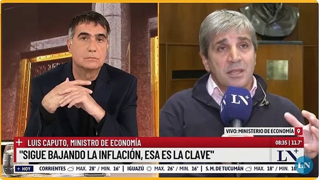 Luis Caputo: La gente va a tener que vender dólares para pagar impuestos