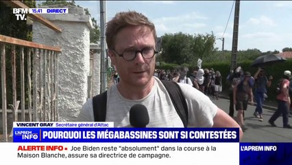 Mégabassines: "La question de la gestion de l'eau doit revenir dans un débat public", estime Vincent Gray (secrétaire général d'Attac)