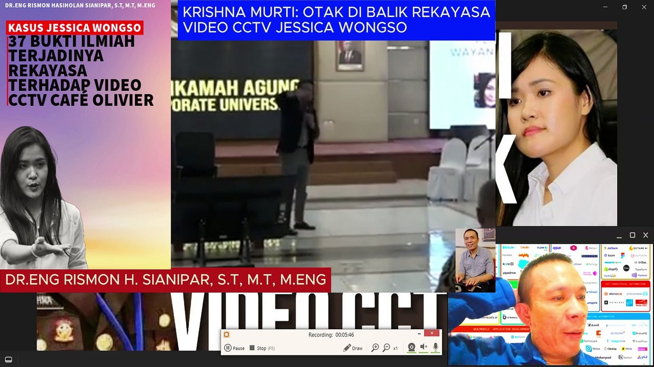 KRISHNA MURTI: OTAK REKAYASA VIDEO CCTV JESSICA KUMALA WONGSO KAFE OLIVIER