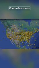 VÍDEO MOSTRA EFEITO DE APAGÃO GLOBAL EM VOOS DOS EUA