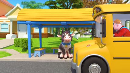 The Wheels on The Bus Song (Animal Version) _ Lalafun Nursery Rhymes _ Kids Songs