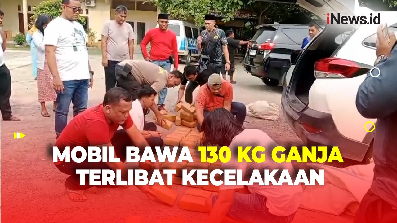 Mobil Terlibat Tabrak Lari Diamankan Warga, Ternyata Bawa 130 Kg Ganja Tujuan Lampung