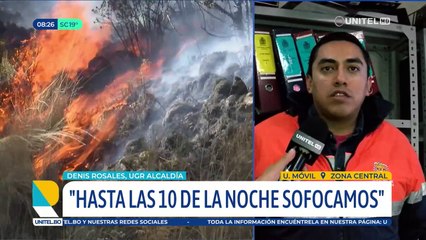 Se reactiva el incendio en la zona de Wara Wara, bomberos se moviliza para controlar el fuego
