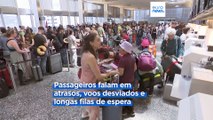 Atrasos e cancelamentos de voos devido à falha da Microsoft: chegue cedo ao aeroporto, pedem as companhias aéreas