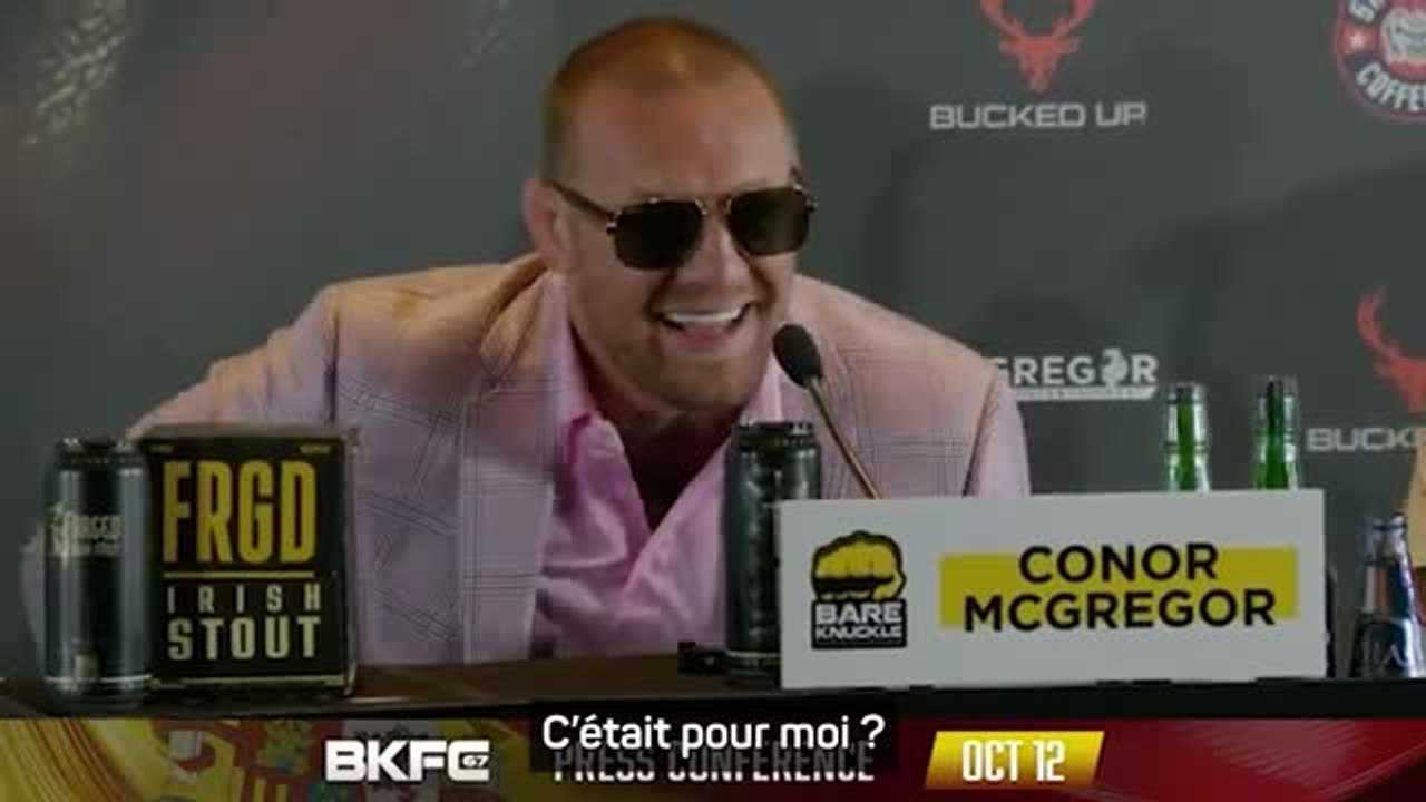BKFC - McGregor amusé par l'imititation d'un journaliste : "Qui est ce type p***** ?"