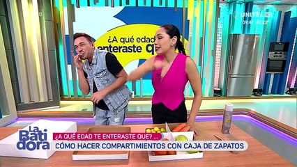 Pasos para preparar un organizador de frutas con una caja 