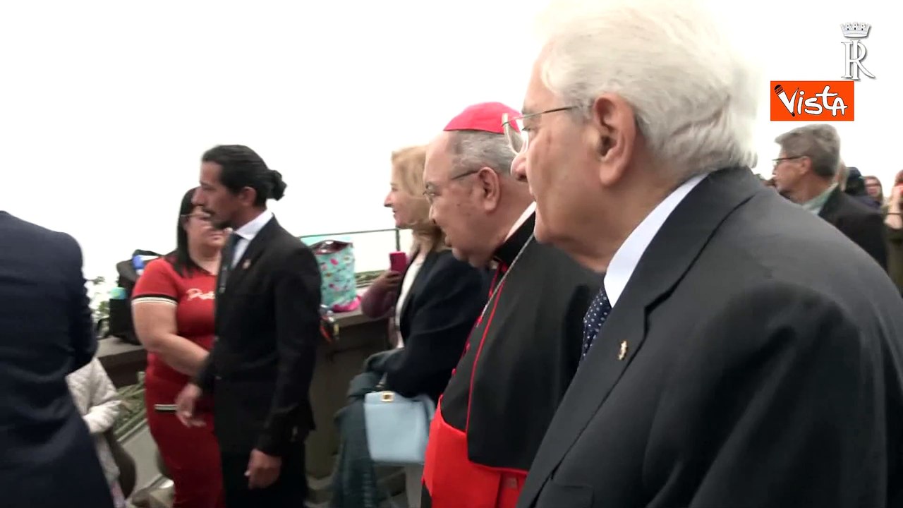 Il Presidente della Repubblica Mattarella visita la statua del Cristo Redentore a Rio de Janeiro