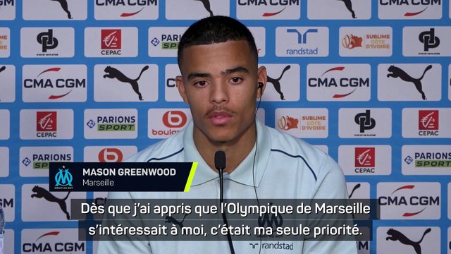 Le Vélodrome, les fans, De Zerbi... Greenwood explique son choix de l’OM