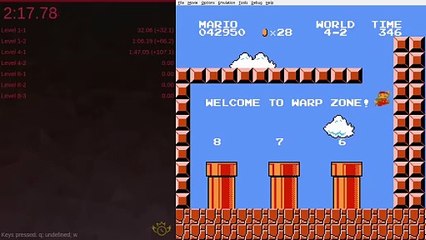 Speedrun any% Super Mario Bros. 5:35.62