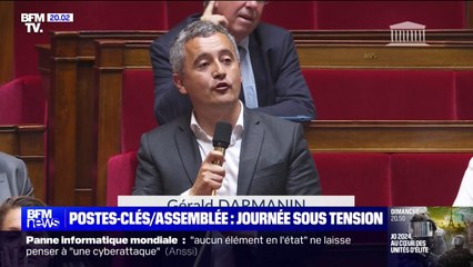 Élections des vice-présidents de l'Assemblée: Gérald Darmanin accuse les députées LFI Clémence Guetté et Nadège Abomangoli d'avoir été "élues avec les voix du Rassemblement national"