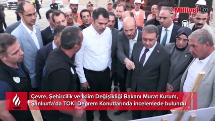 Bakan Kurum Şanlıurfa'da deprem konutlarını inceledi