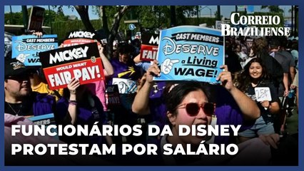FUNCIONÁRIOS DA DISNEY NA CALIFÓRNIA PROTESTAM ANTES DE DECISÃO SOBRE GREVE