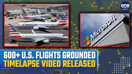 Microsoft outage grounds flights and disrupts airlines in US: Crazy Timelapse Shows Plane Traffic