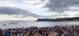 Crowds galore watch divers take to the 27m platform in Red Bull Cliff Diving World Series