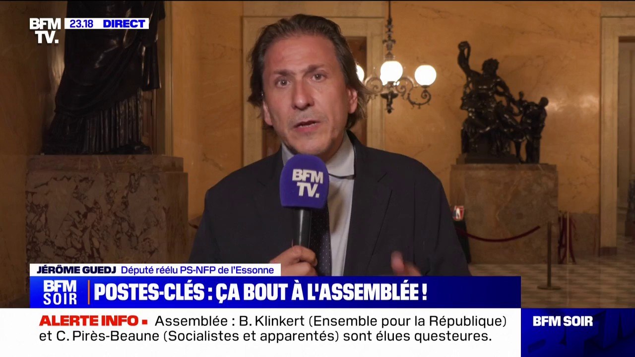 Tractations du NFP pour Matignon: "J'espère qu'il y aura un sursaut de rationalité qui s'emparera de ceux qui sont autour de la table", affirme Jérôme Guedj (PS)