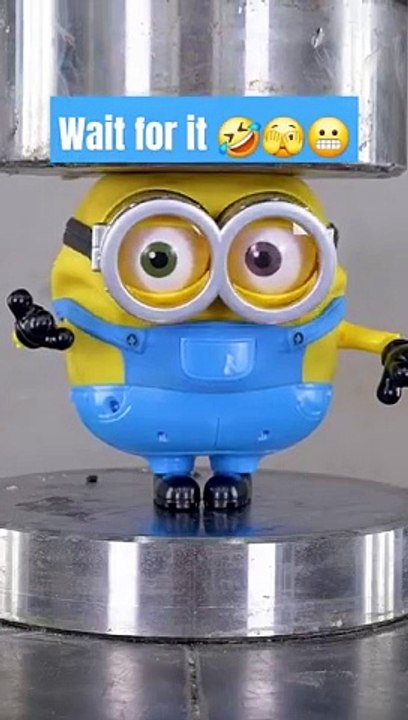 Brutal Minion Toy Crush with 300 Ton Hydraulic Press!  #hydraulicpress #minion #funny