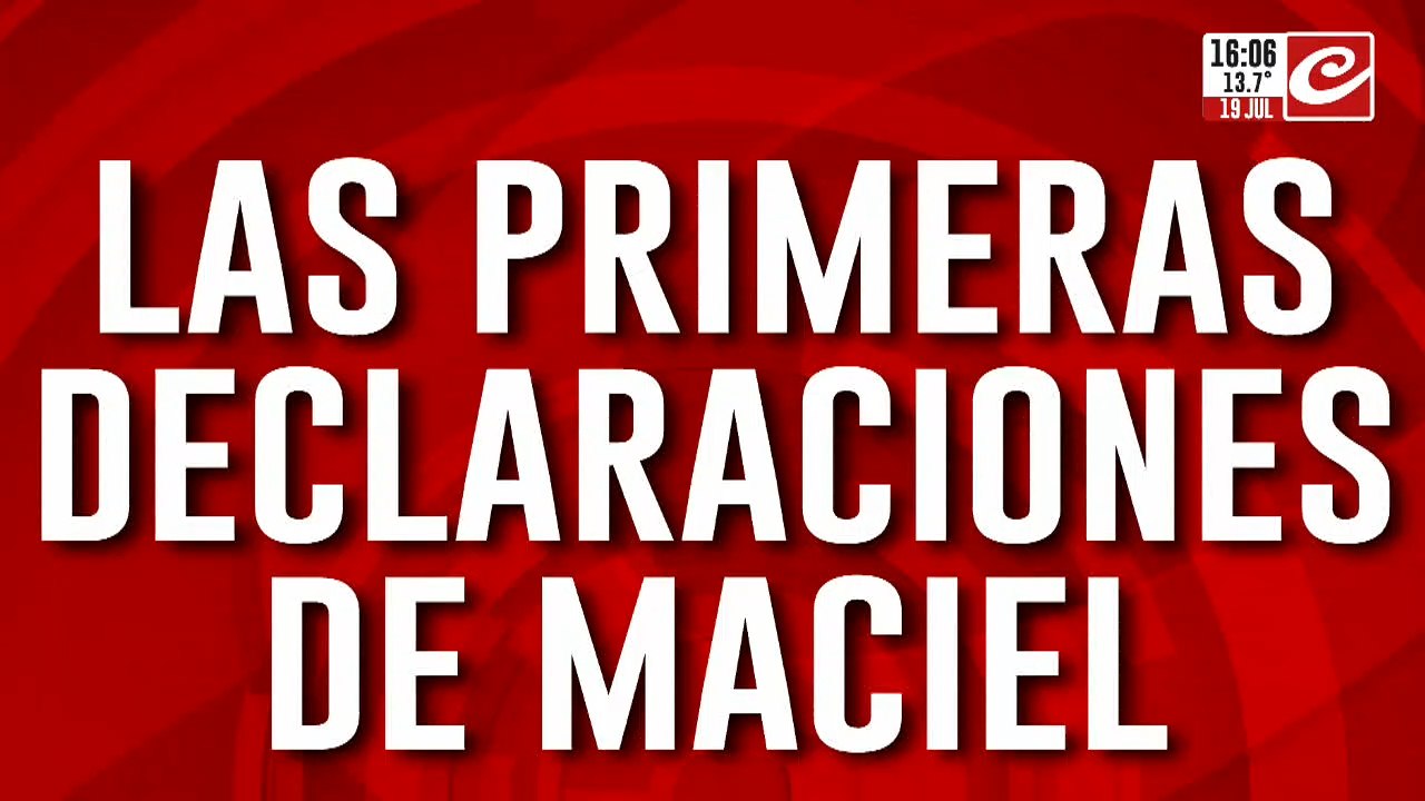 Las primeras declaraciones del comisario Maciel