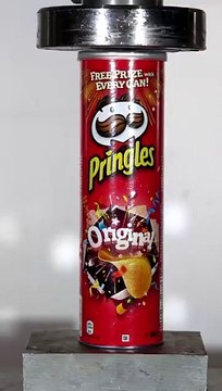 Satisfying Pringles Can Crush with Hydraulic Press! #hydraulicpress #crush #satisfying