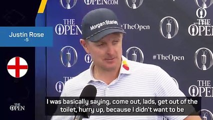 Rose staying focused at The Open, even during toilet breaks