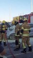 Incêndio em carro no estacionamento do shopping Deck Norte