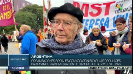 Argentinos se manifiestan ante la situación de hambre que vive el país