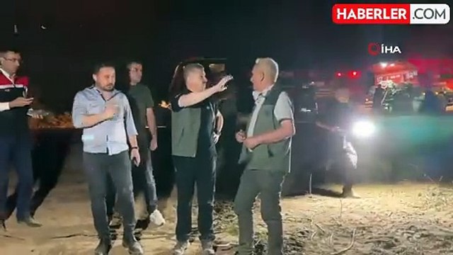 Vali Ergün yangın bölgesinde incelemelerde bulundu