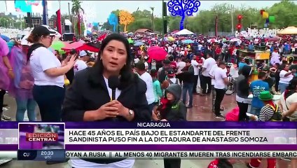 Conmemoran 45° aniversario del triunfo de la revolución sandinista en Nicaragua