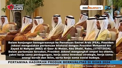 INI 4 HAL PENTING YANG DIBAHAS PRESIDEN JOKOWI SAAT BERTEMU PRESIDEN MOHAMED BIN ZAYED AL NAHYAN