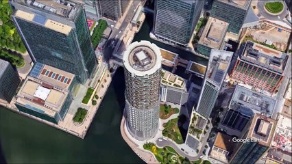 One Park Drive skyscraper at southwest corner of Wood Wharf in London