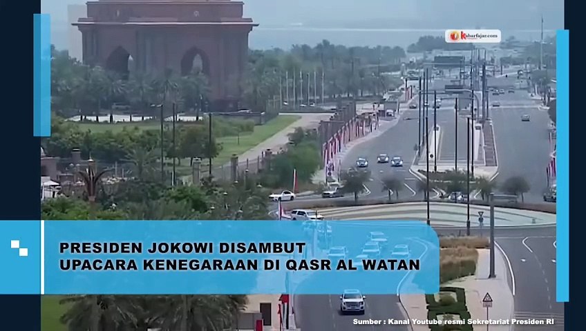 Presiden Jokowi Disambut Upacara Kenegaraan di Qasr Al Watan