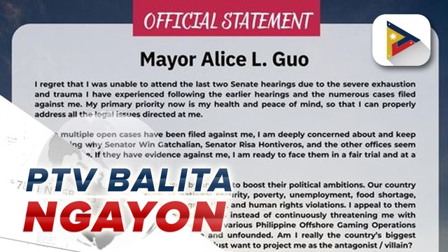 Suspended Bamban Mayor Alice Guo, inilabas ang kanyang saloobin sa social media