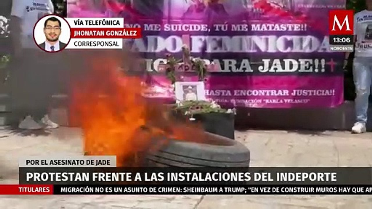Protesta frente a Fiscalía de la Mujer en Chiapas por el feminicidio de Jade Guadalupe Gómez
