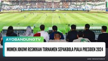 Momen Jokowi Resmikan Turnamen Sepakbola Piala Presiden 2024