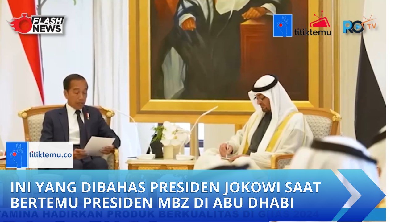 Ini Yang Dibahas Presiden Jokowi Saat Bertemu Presiden MBZ di Abu Dhabi