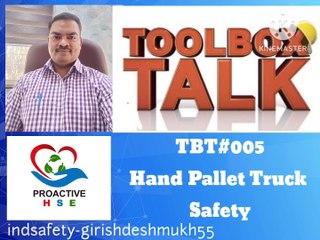Safety Tool Box Talk- Hand Pallet truck safety