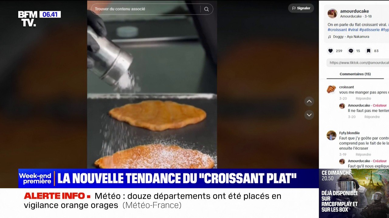 Après les croissants et les pains au chocolat XXL, voici la nouvelle tendance du "croissant plat"