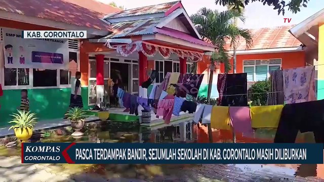 Pasca Terdampak Banjir Luapan Danau Limboto,Sejumlah Sekolah di Kabupaten Gorontalo Masih Diliburkan