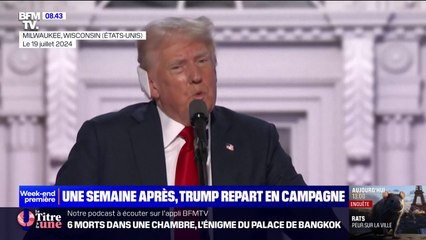 Une semaine après la tentative d'assassinat, Donald Trump repart en campagne