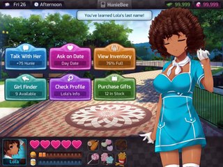 lola all questions HuniePop