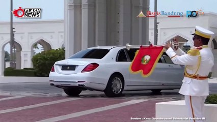 Presiden Jokowi Disambut Upacara Kenegeraan di Qasr Al Watan