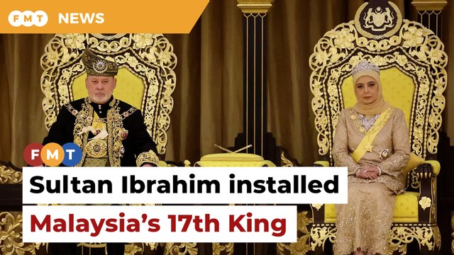 Sultan Ibrahim installed 17th King of Malaysia