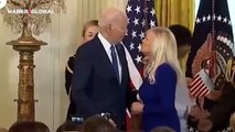 ABD Başkanı Joe Biden karısını karıştırdığı görüntülerle gündem oldu