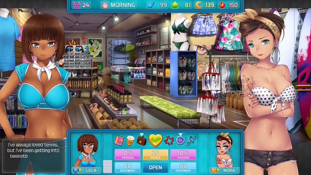 lola all dialogue events pairs Huniepop 2 Double date