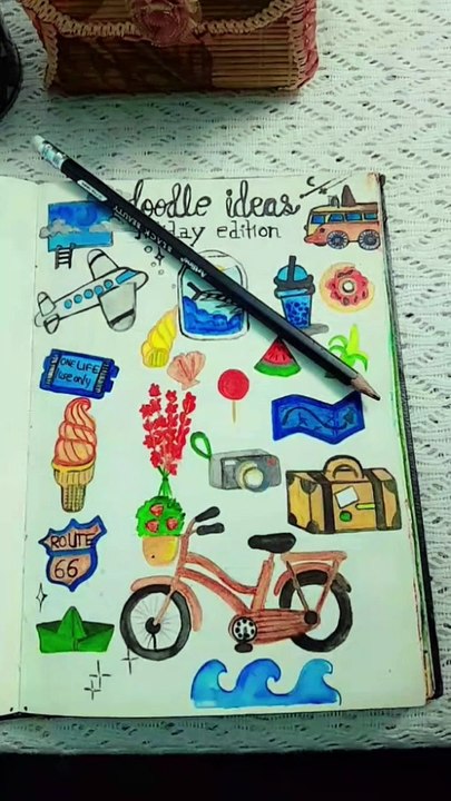 Summer holidays doodle Ideas ⛱️☀️