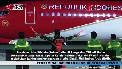 Presiden Jokowi Kembali dari Abu Dhabi, Disambut Kapolri di Halim Perdanakusuma
