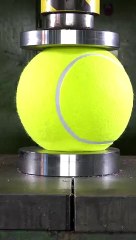 Giant Tennis Ball Meets 150 Ton Hydraulic Press!  #hydraulicpress #giantcrush #satisfying