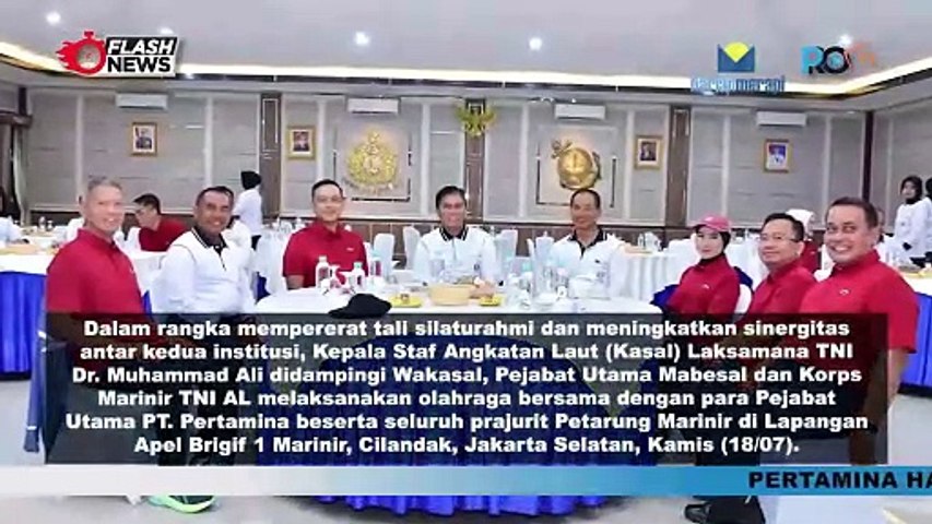 Jalin Sinergitas, Kasal Ajak Pejabat PERTAMINA Olahraga Bersama di Sarang Petarung Marinir Cilandak